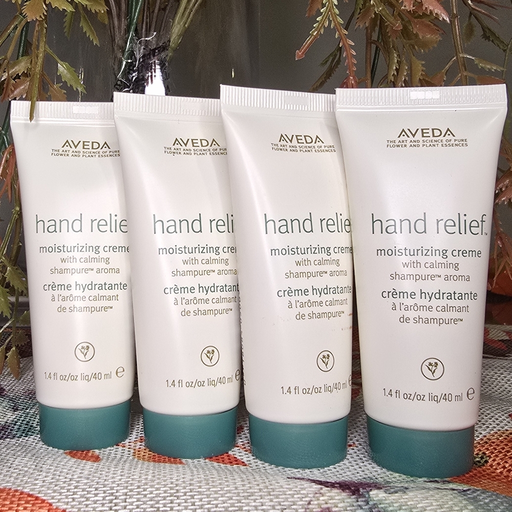 Aveda Hand Relief Moisturizing Cream Hand Relief 1.4 Oz X4